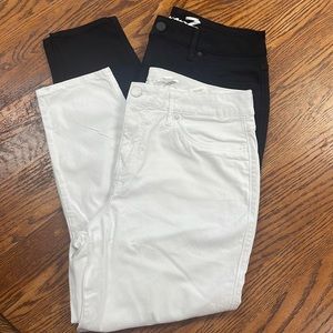 2 pairs High Rise Skinny Crop Seven7 Skin-Fit Denim size 16